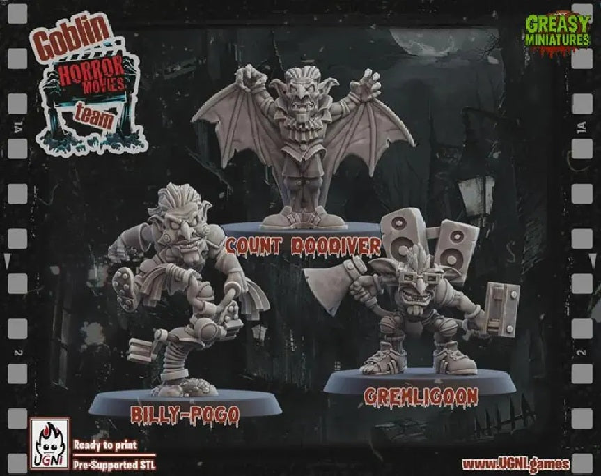 Goblin Horror Movie Villians - Tabletop Wargaming Team - by UGNI Miniatures