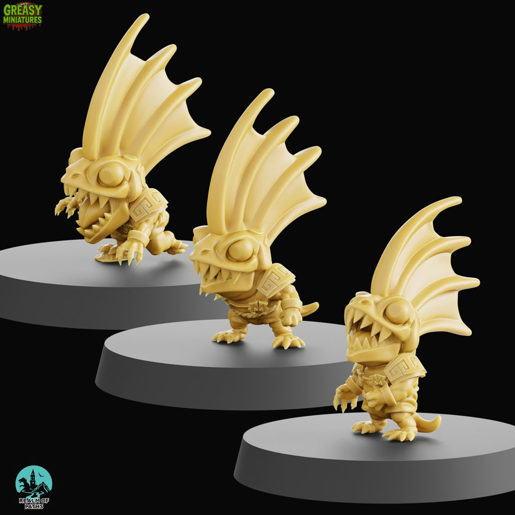 Chibi - Reptile Punch - Tabletop Wargaming Team - Lizardmen - By Realm Of Paths