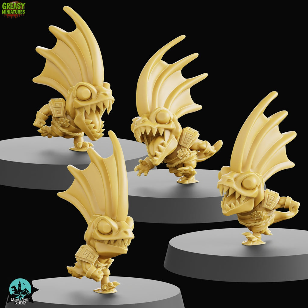 Chibi - Reptile Punch - Tabletop Wargaming Team - Lizardmen - By Realm Of Paths