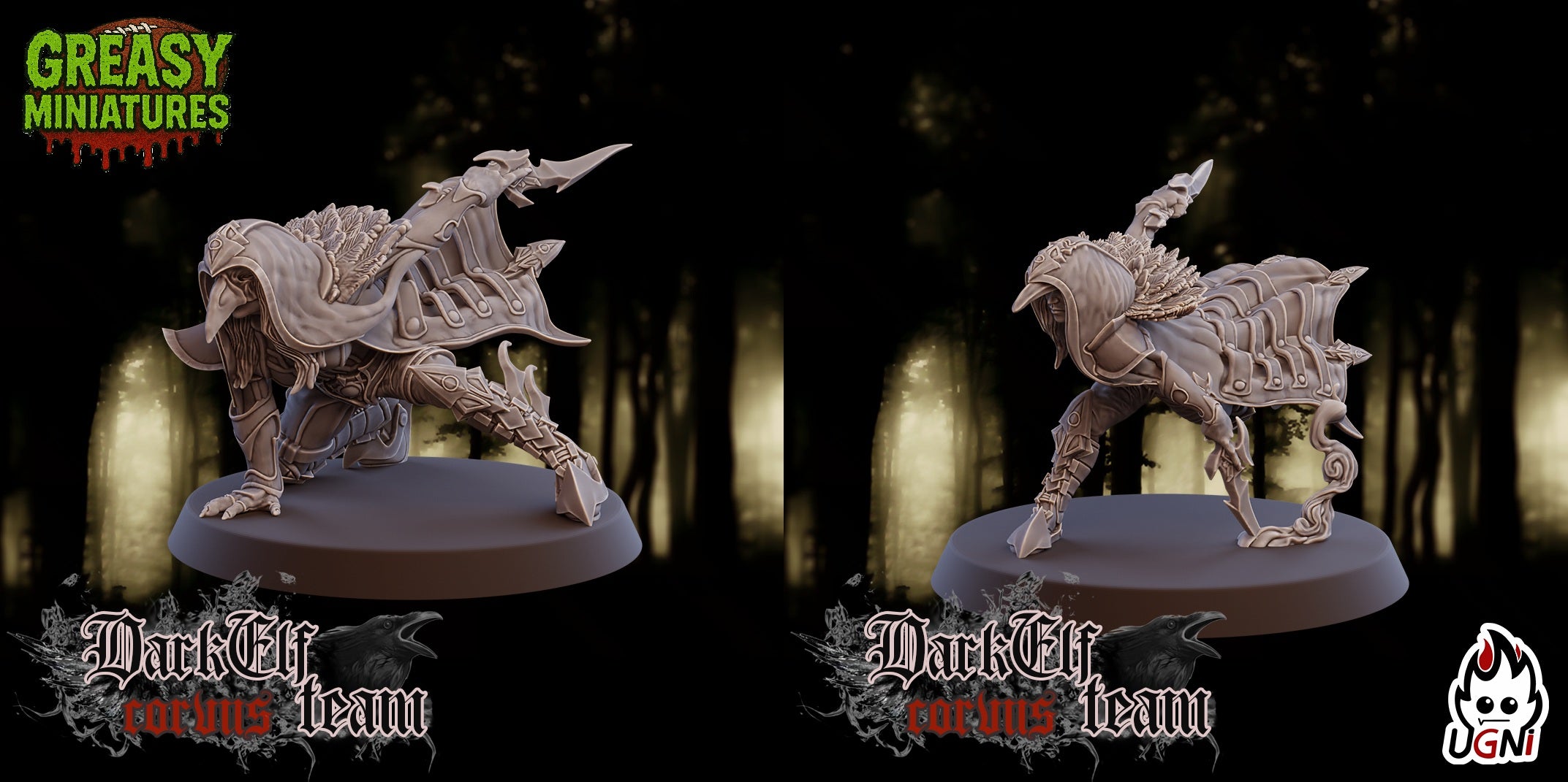 Corvus Team - Dark Elf - Fantasy Football - Ugni Miniatures