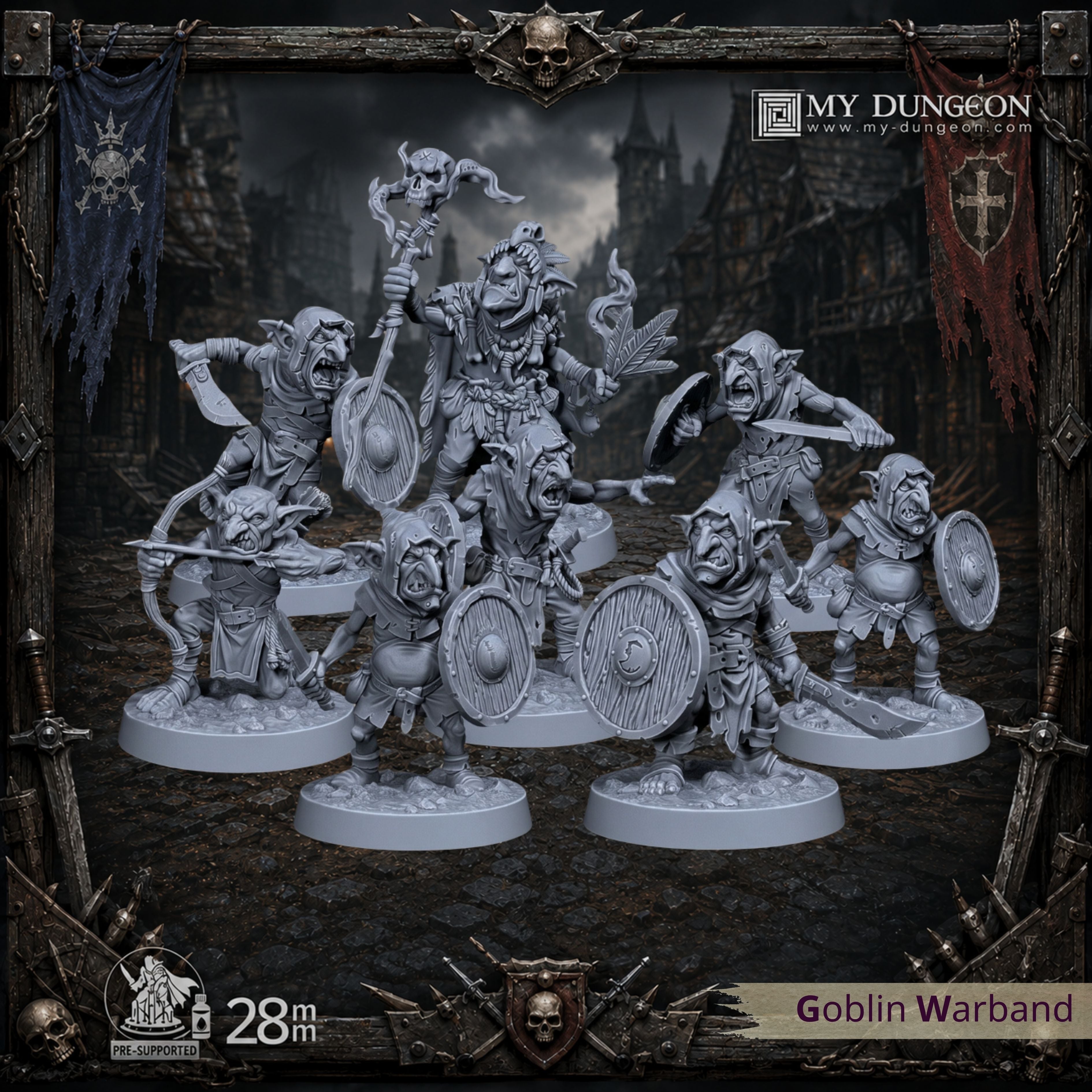 Goblin Warband - My Dungeon - 28mm Scale Miniatures