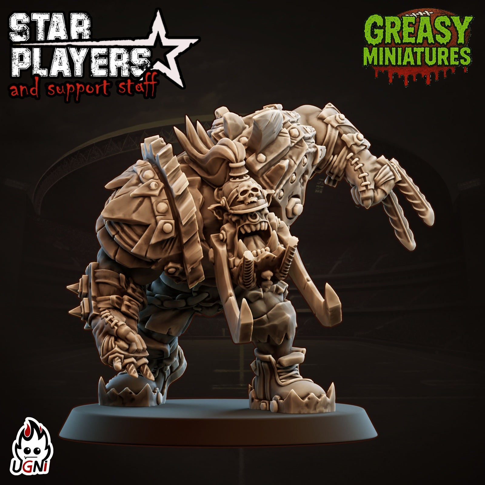 Brute Orc - Famous Player - Ugni Miniatures - Fantasy Football
