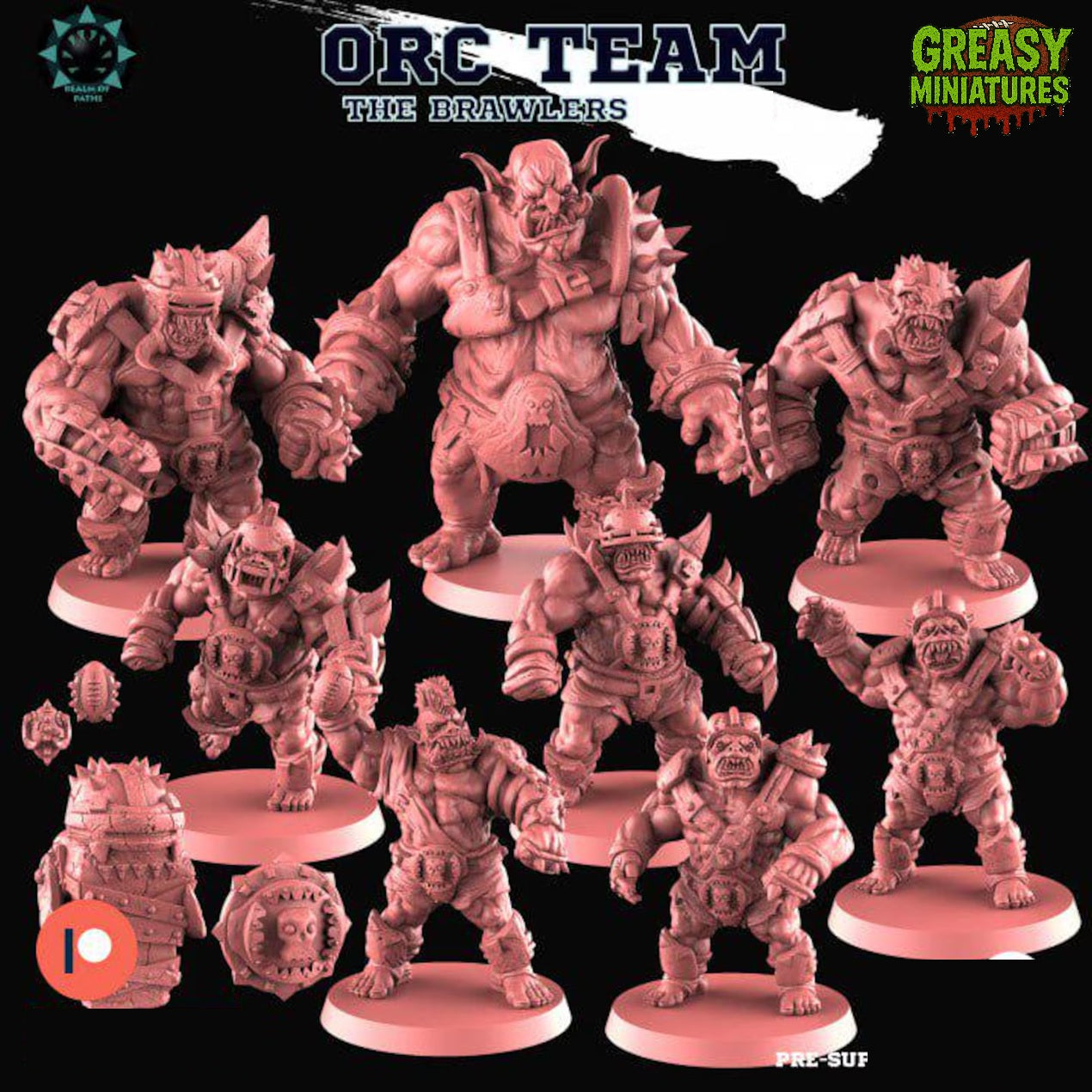 The Brawlers - Orc Fantasy Football Team - By Realm of Paths