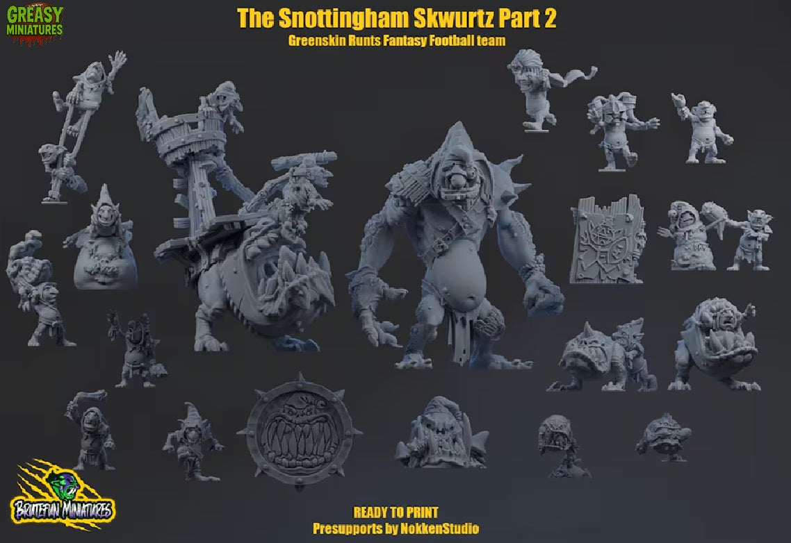Snottingham Skwurtz - Goblin Runts Team - Brutefun Miniatures - Fantasy Football