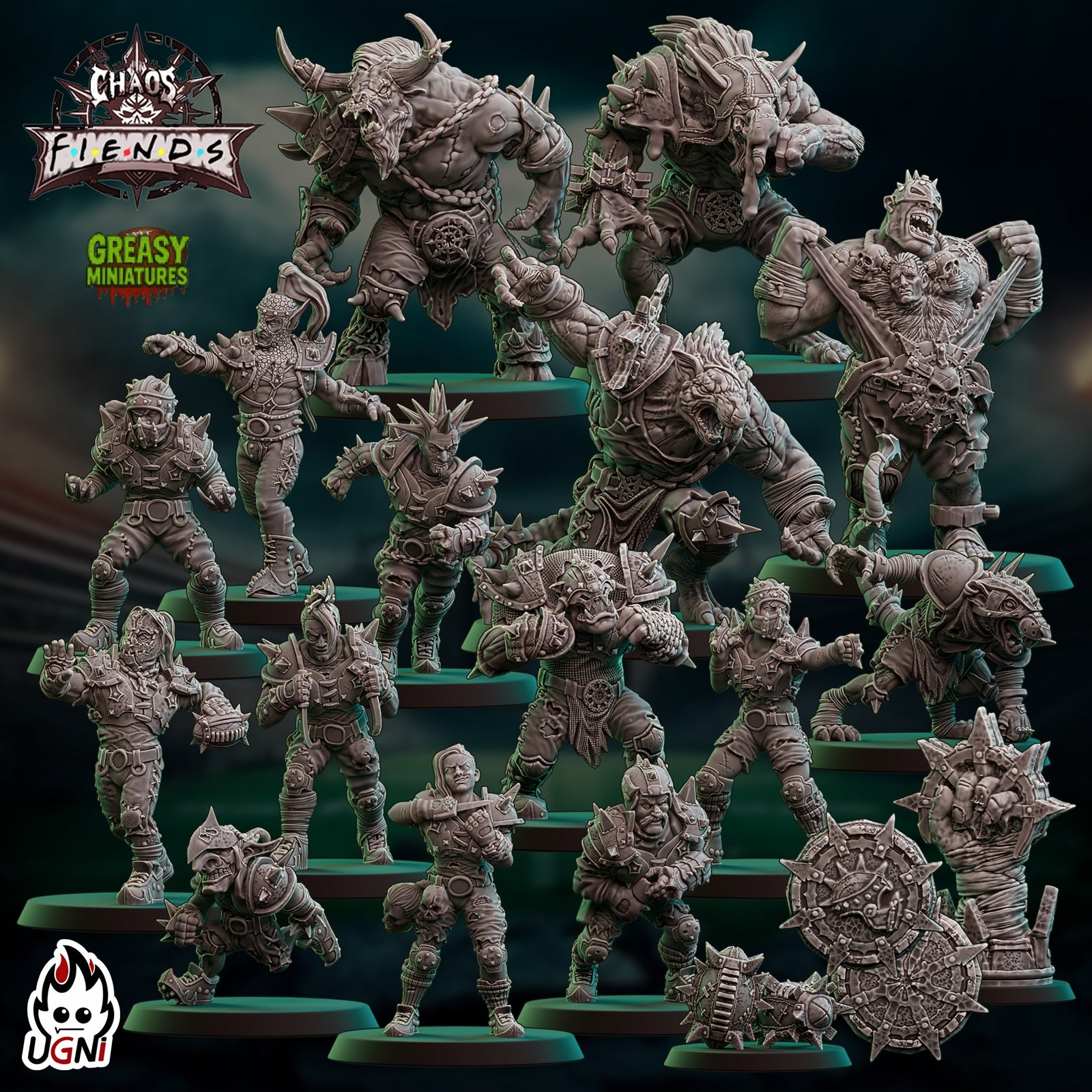 Fiends of Chaos Team - (Renegades) - Tabletop Wargaming - Ugni Miniatures