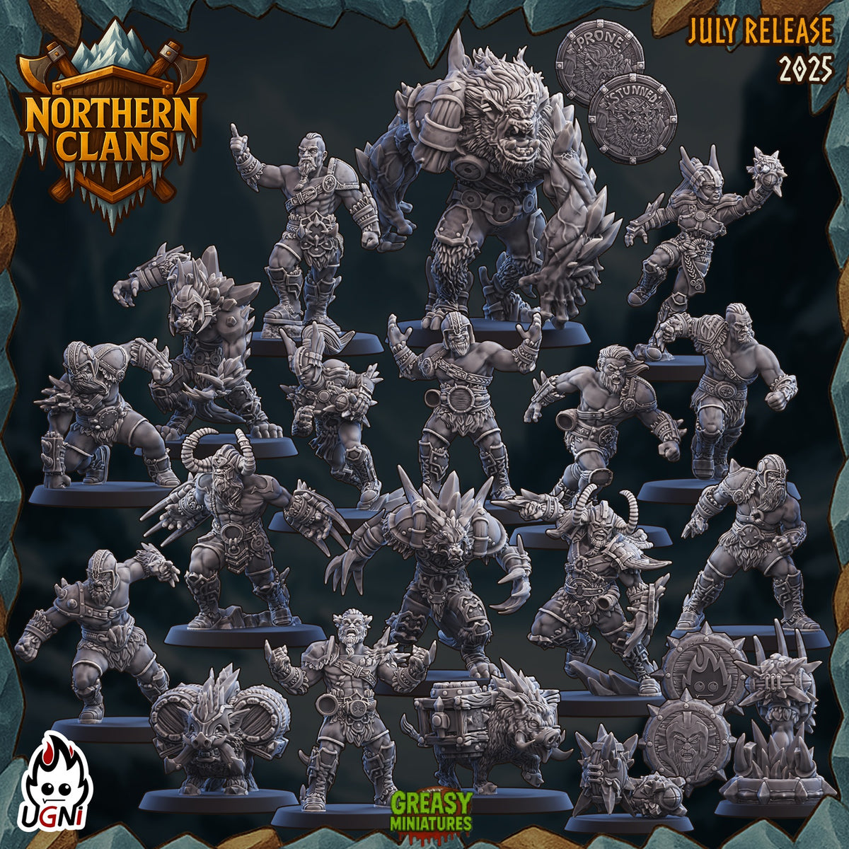 Northern Clans - Norsemen - Tabletop Wargaming Team By UGNI Miniatures