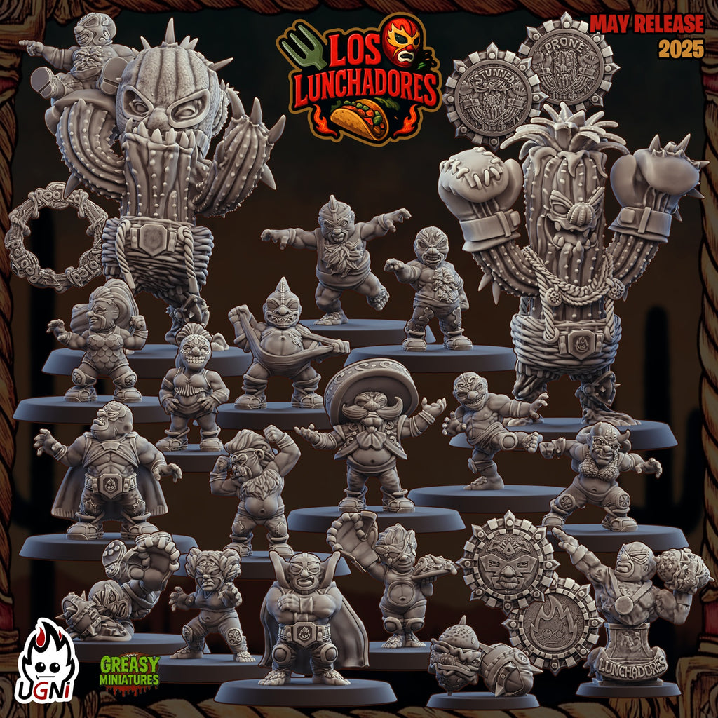 Los Lunchadores - Tabletop Wargaming - Halfling Team - By Ugni Miniatures