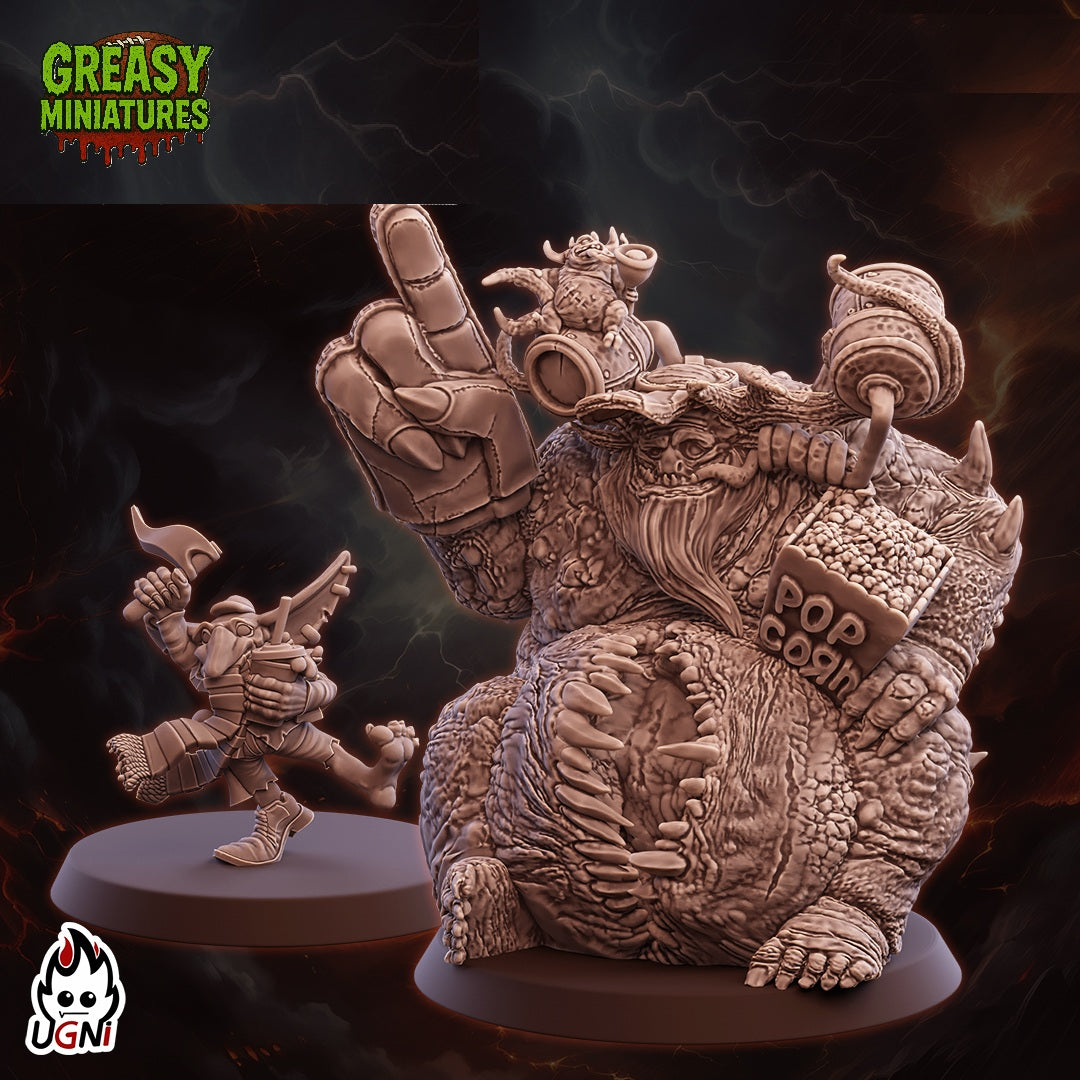 Grandpa Norg Fan with Goblin Fan - Fantasy Football Fans - By Ugni Miniatures
