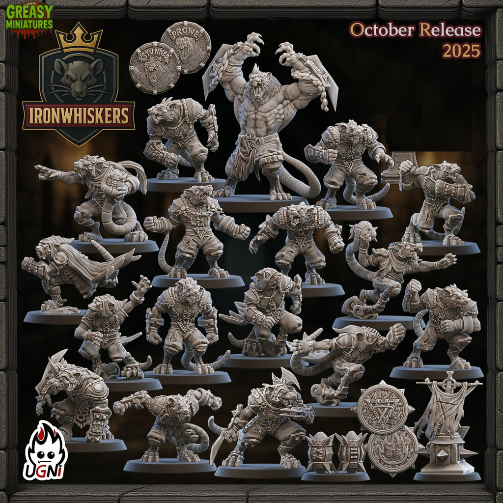Ironwhiskers - Ratmen Team - Tabletop Wargaming Team - Ugni Miniatures