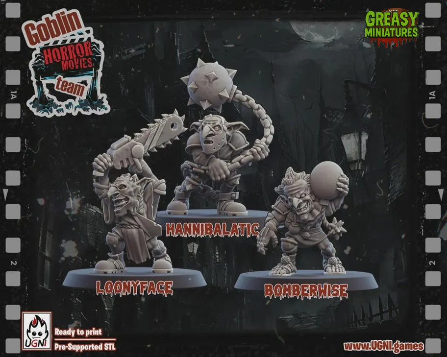 Goblin Horror Movie Villians - Tabletop Wargaming Team - by UGNI Miniatures