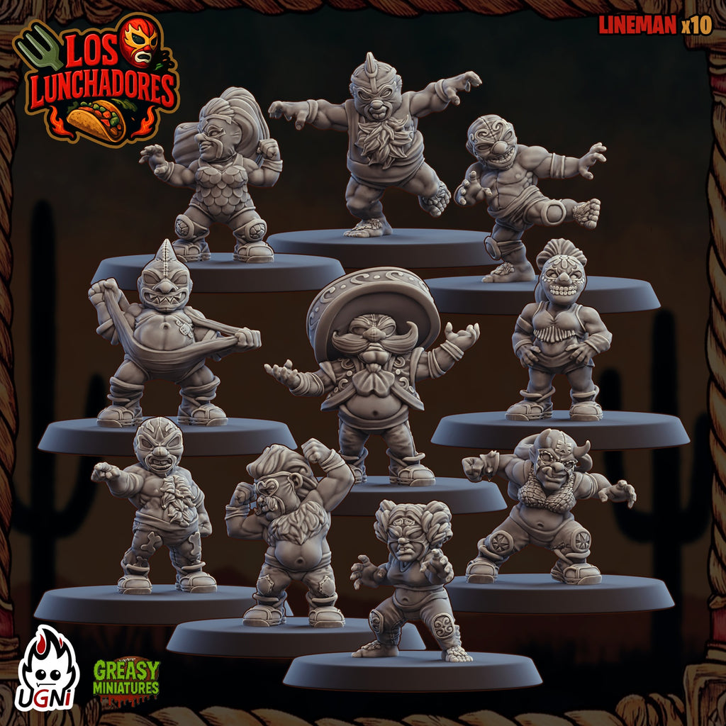 Los Lunchadores - Tabletop Wargaming - Halfling Team - By Ugni Miniatures