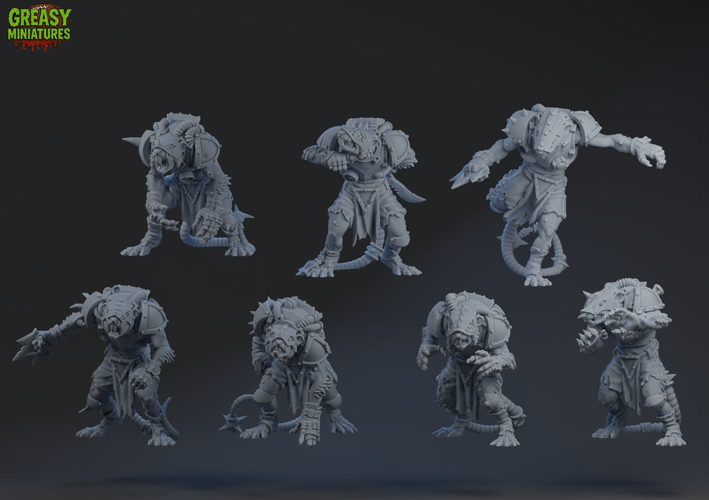 RattusCyborginous - Rat Men Team- Steampunk - Fantasy Football - Brutefun Miniatures