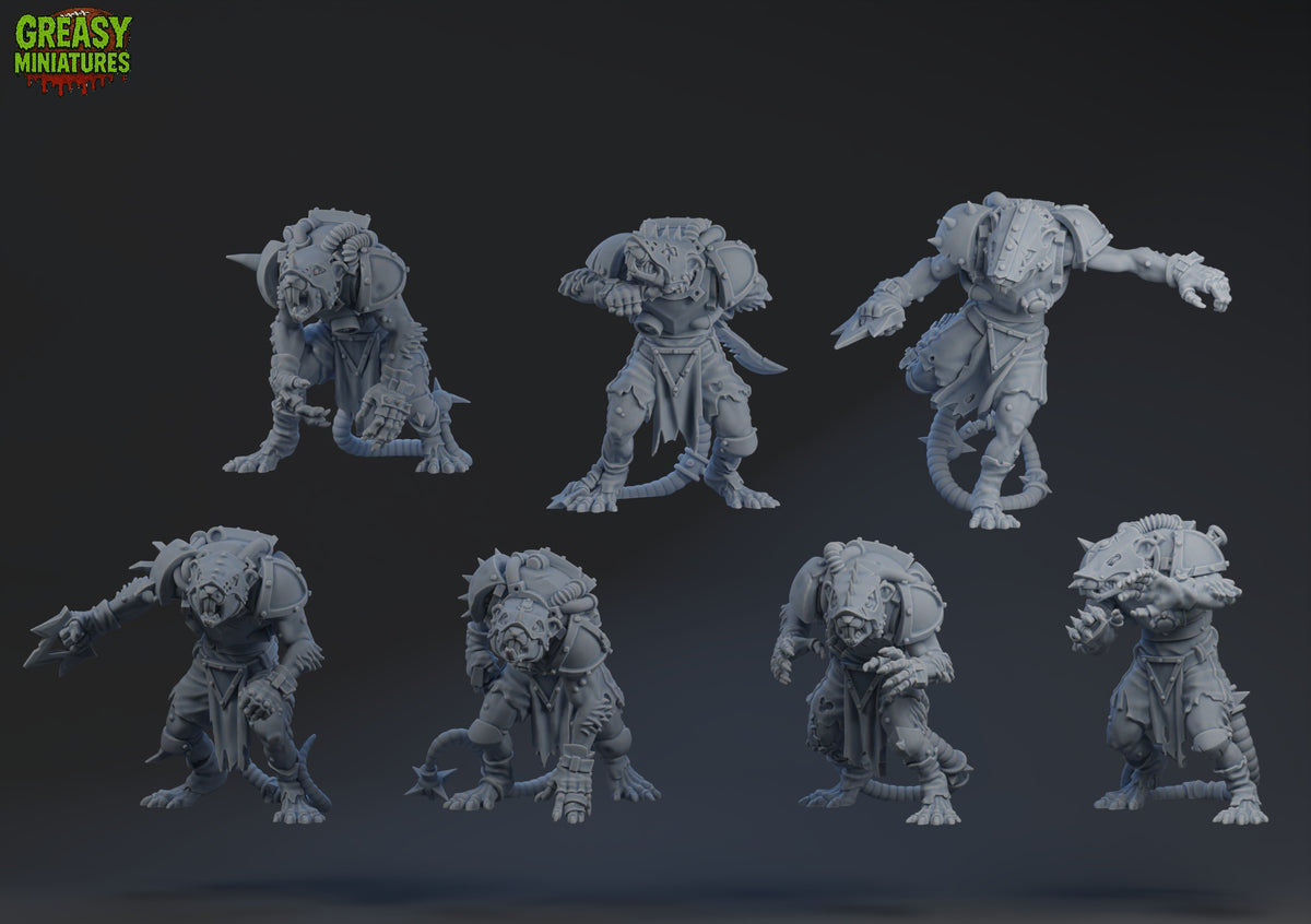 RattusCyborginous - Rat Men Team- Steampunk - Fantasy Football - Brutefun Miniatures