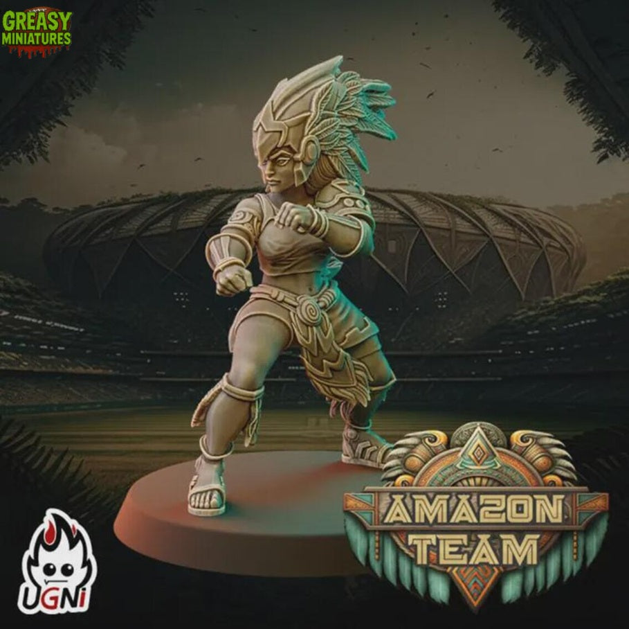 Huntresses Aztec - Amazon - Tabletop Wargaming Team - Ugni Miniatures - Resin Miniature