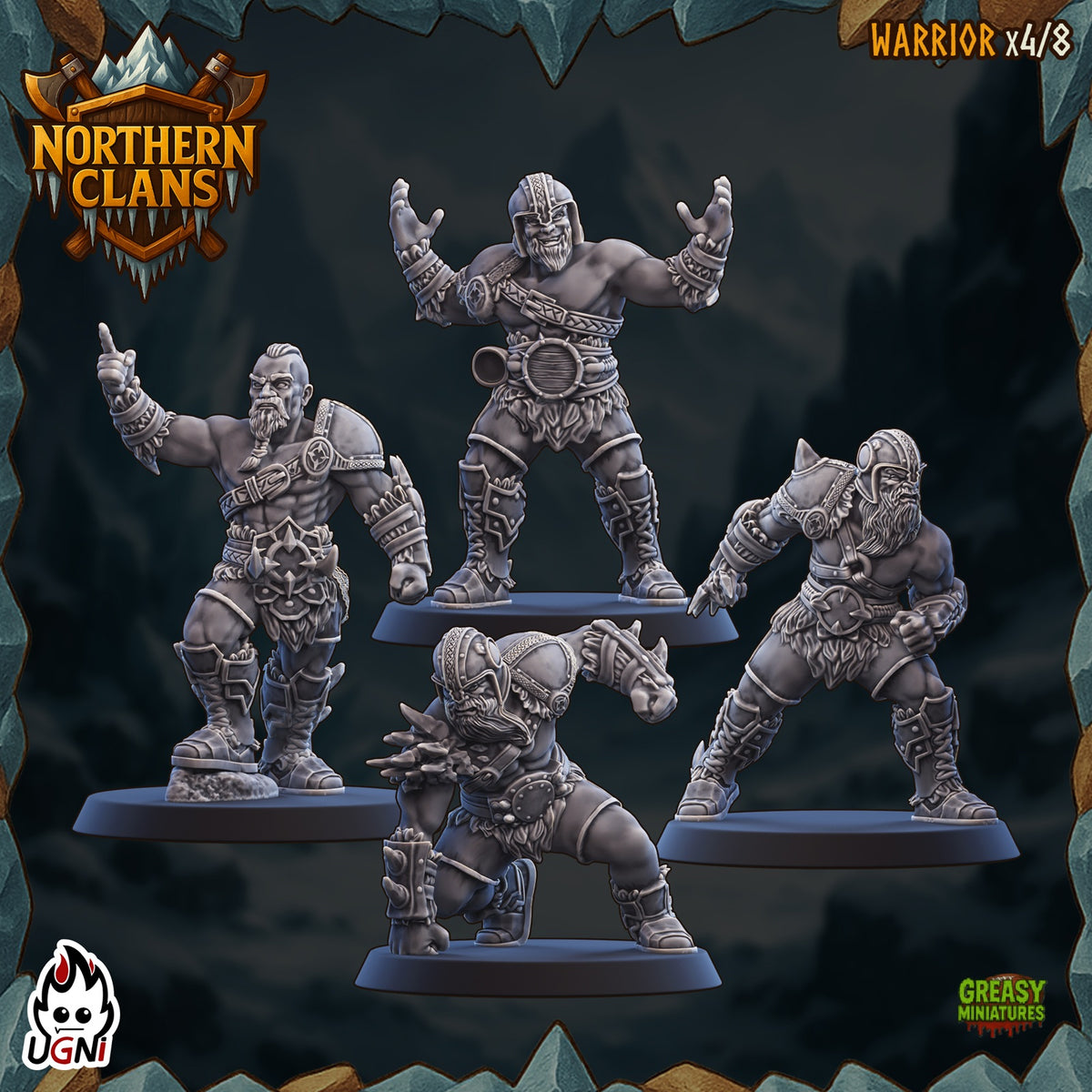 Northern Clans - Norsemen - Tabletop Wargaming Team By UGNI Miniatures