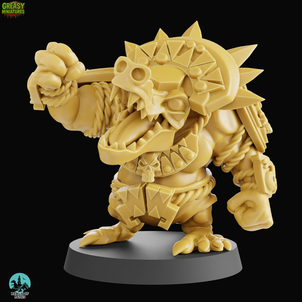 Chibi - Reptile Punch - Tabletop Wargaming Team - Lizardmen - By Realm Of Paths