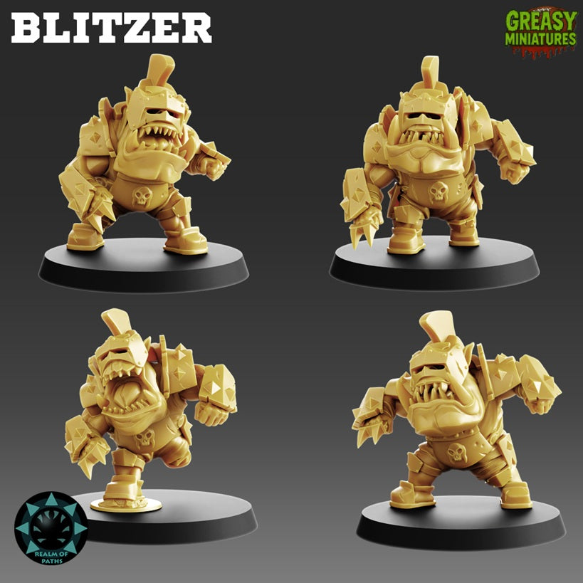 Chibi - Orc - Iron Crushers - Wargaming and Tabletop Gaming - Proxy - Miniatures by Realm of Paths