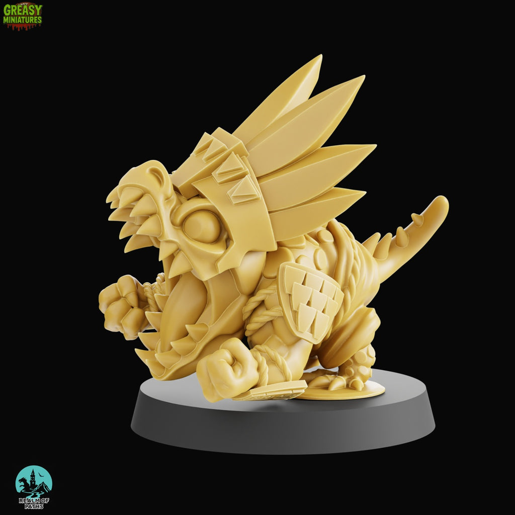 Chibi - Reptile Punch - Tabletop Wargaming Team - Lizardmen - By Realm Of Paths