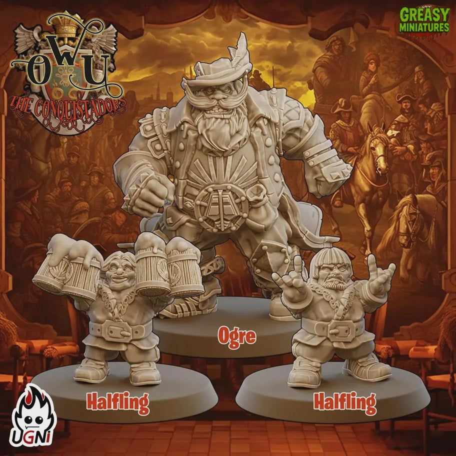 Lords of the Old Union Team + And Support Staff - Conquistador - Tabletop Wargaming - by UGNI Miniatures