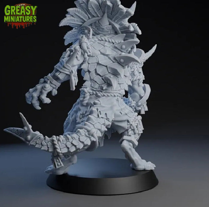 Big Lizard - Blitzer- Famous Player - Fantasy Football - Brutefun Miniatures - Lizardmen Team