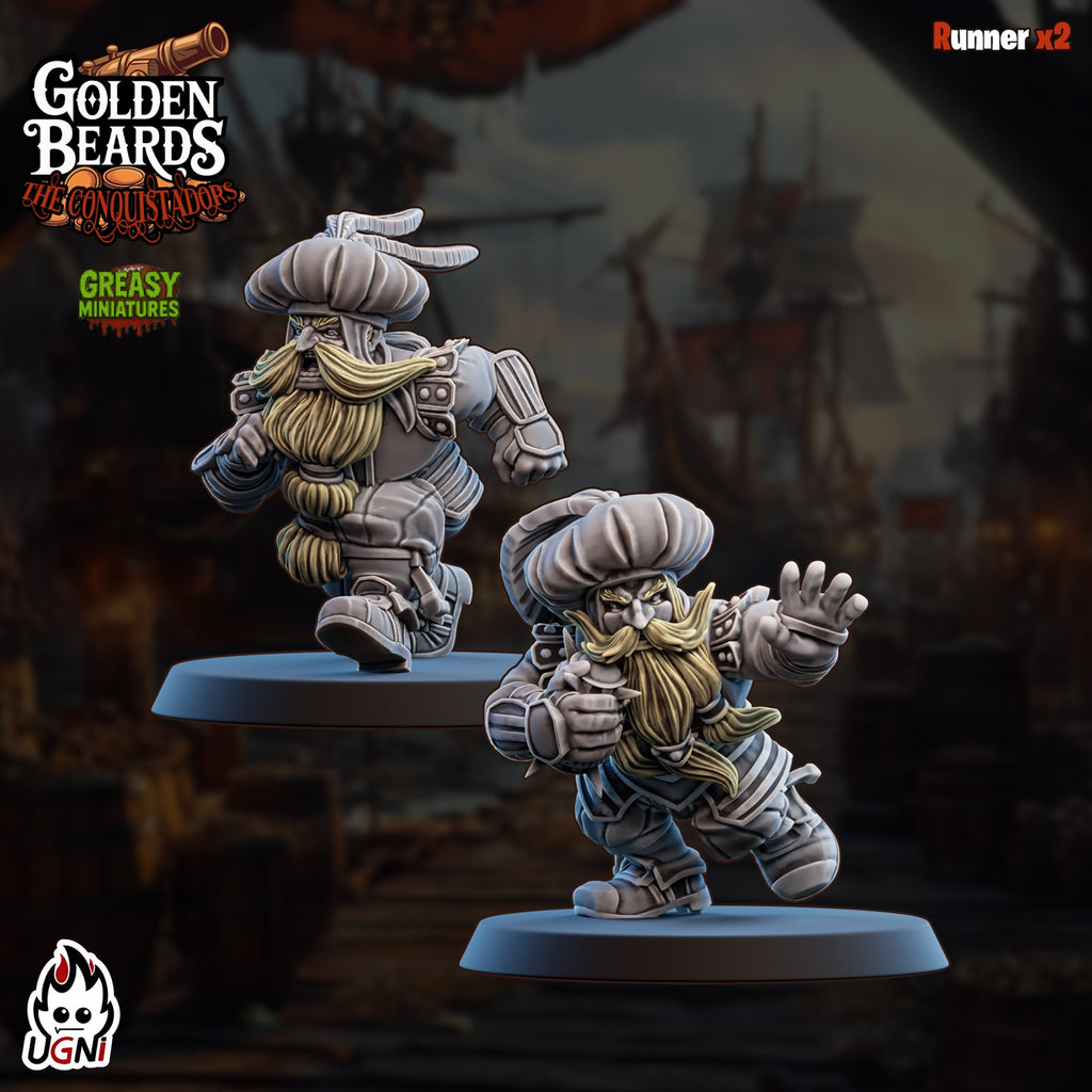 GoldenBeards - Dwarf Tabletop Wargaming Team - Ugni Miniatures - Conquistador Style