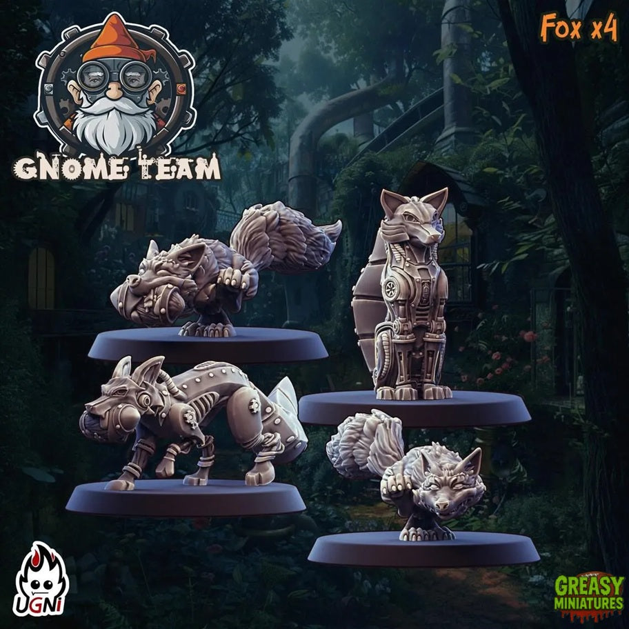 Steam Gnome Team + Support Staff - Tabletop Wargaming - by Ugni Miniatures
