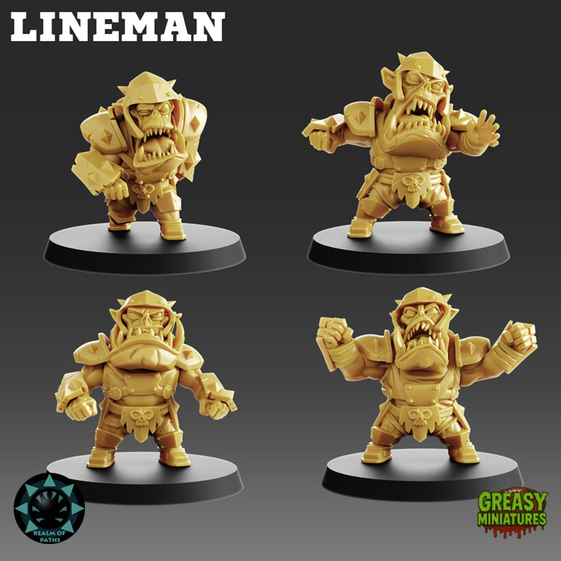 Chibi - Orc - Iron Crushers - Wargaming and Tabletop Gaming - Proxy - Miniatures by Realm of Paths