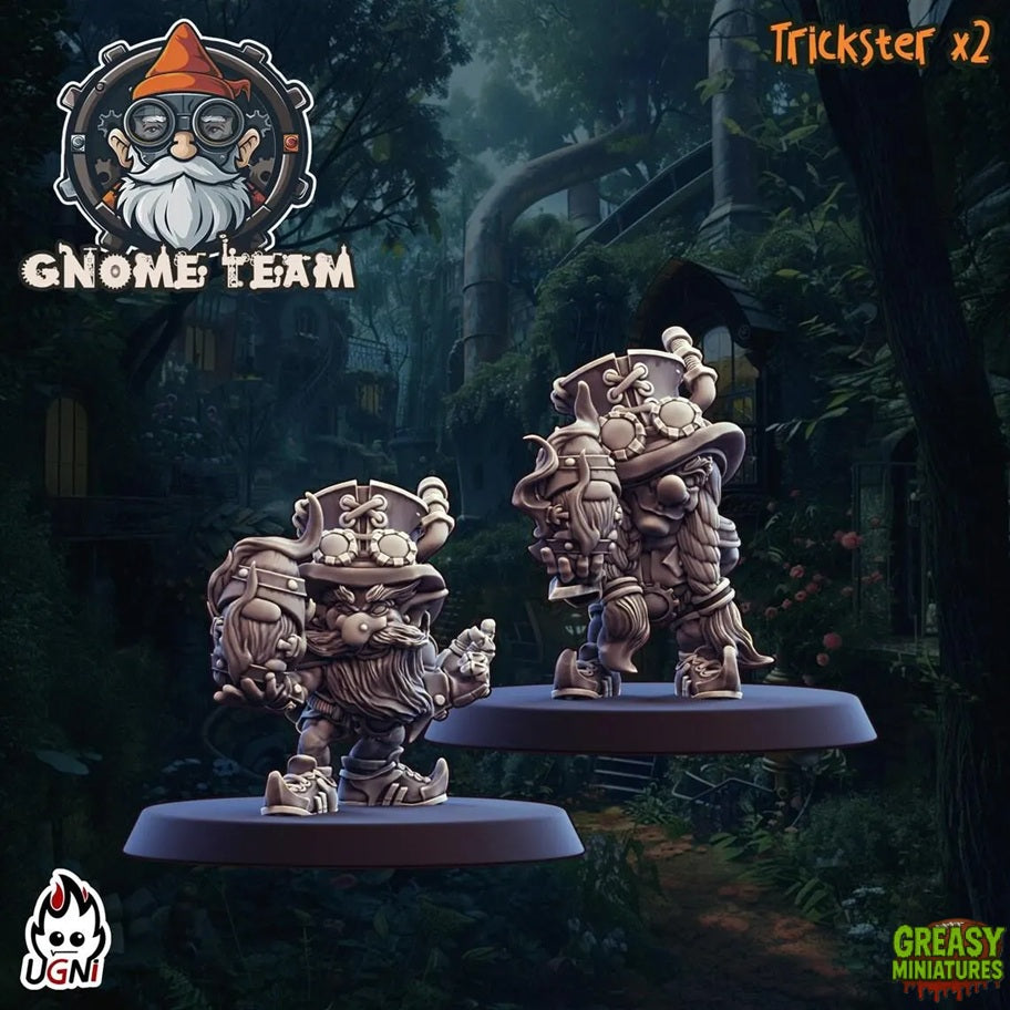 Steam Gnome Team + Support Staff - Tabletop Wargaming - by Ugni Miniatures