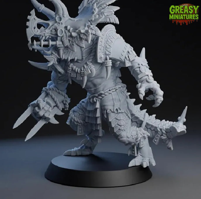 Big Lizard - Blitzer- Famous Player - Fantasy Football - Brutefun Miniatures - Lizardmen Team