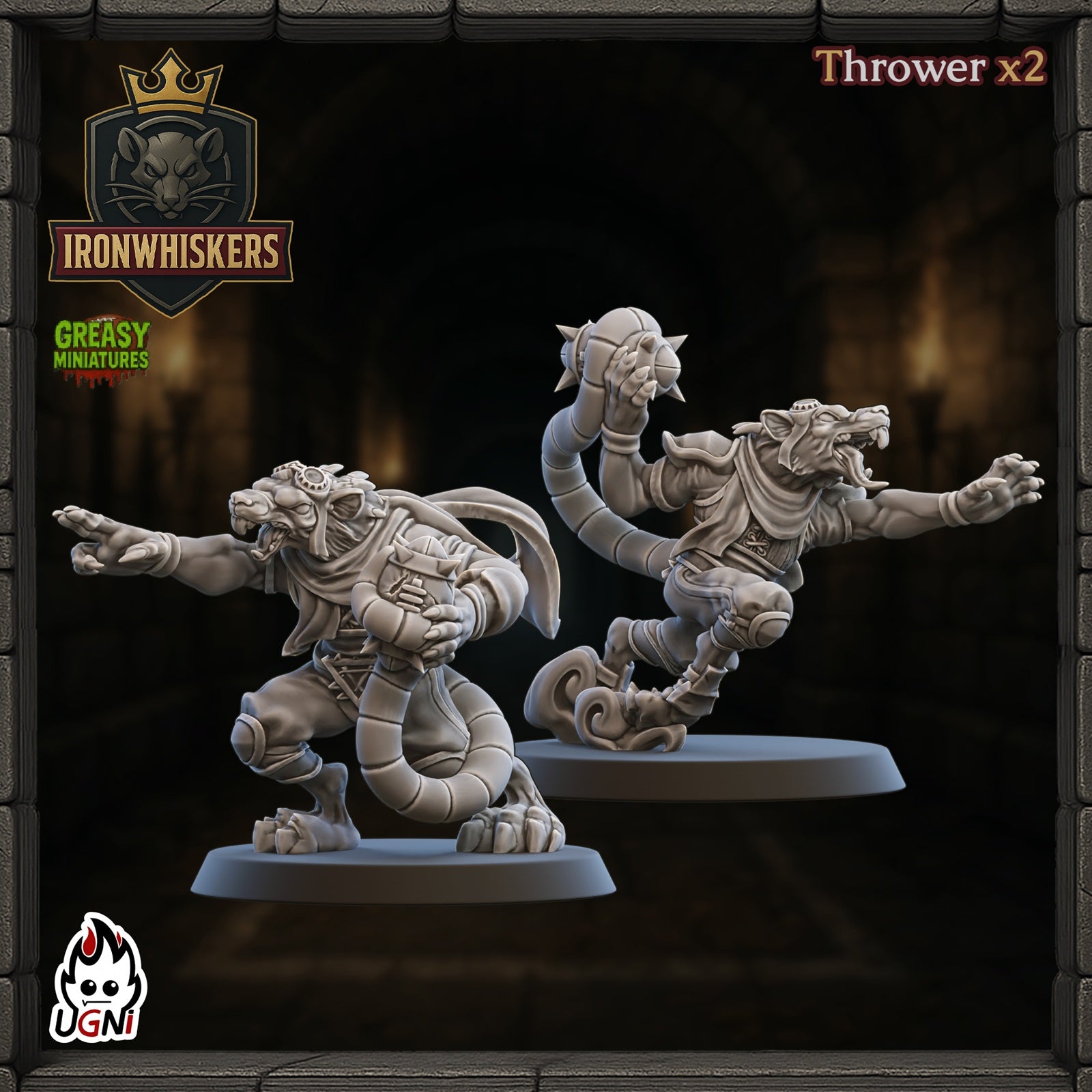 Ironwhiskers - Ratmen Team - Tabletop Wargaming Team - Ugni Miniatures