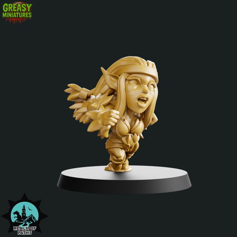 Chibi - Forest Wood Elves - Tabletop Wargaming Team - By Realm of Paths