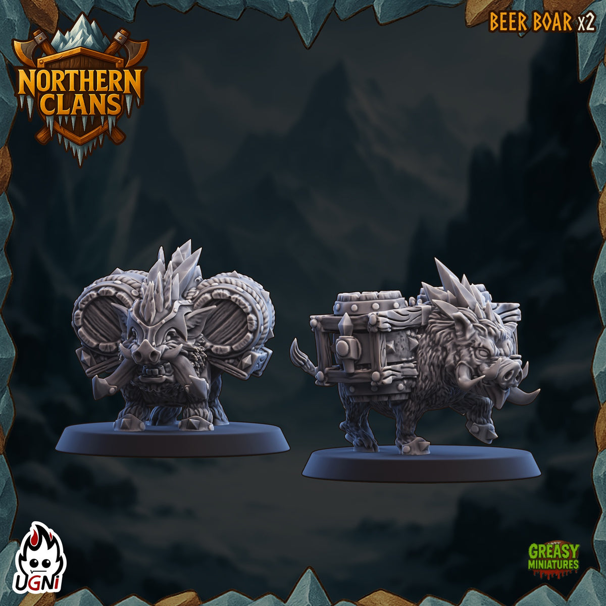 Northern Clans - Norsemen - Tabletop Wargaming Team By UGNI Miniatures
