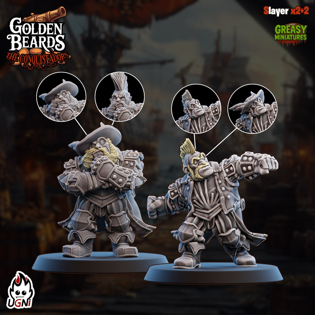 GoldenBeards - Dwarf Tabletop Wargaming Team - Ugni Miniatures - Conquistador Style