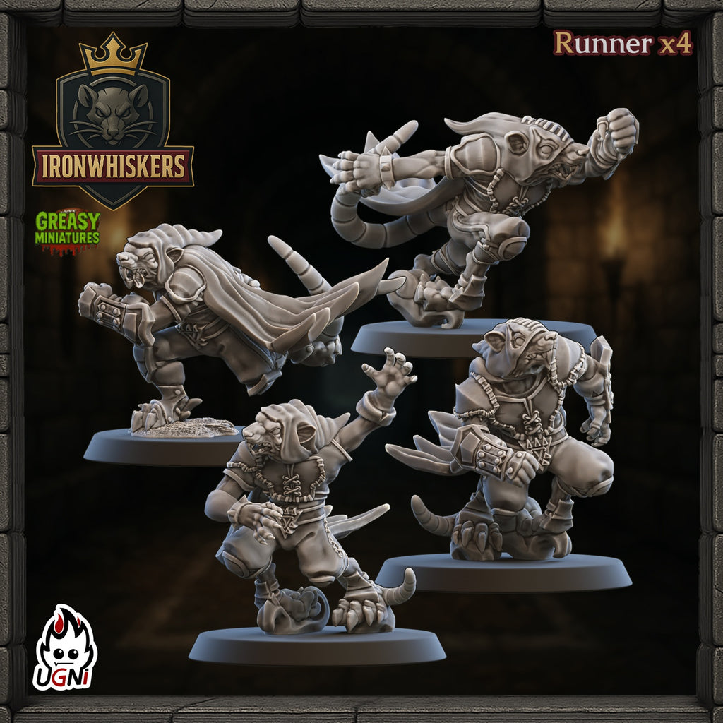 Ironwhiskers - Ratmen Team - Tabletop Wargaming Team - Ugni Miniatures