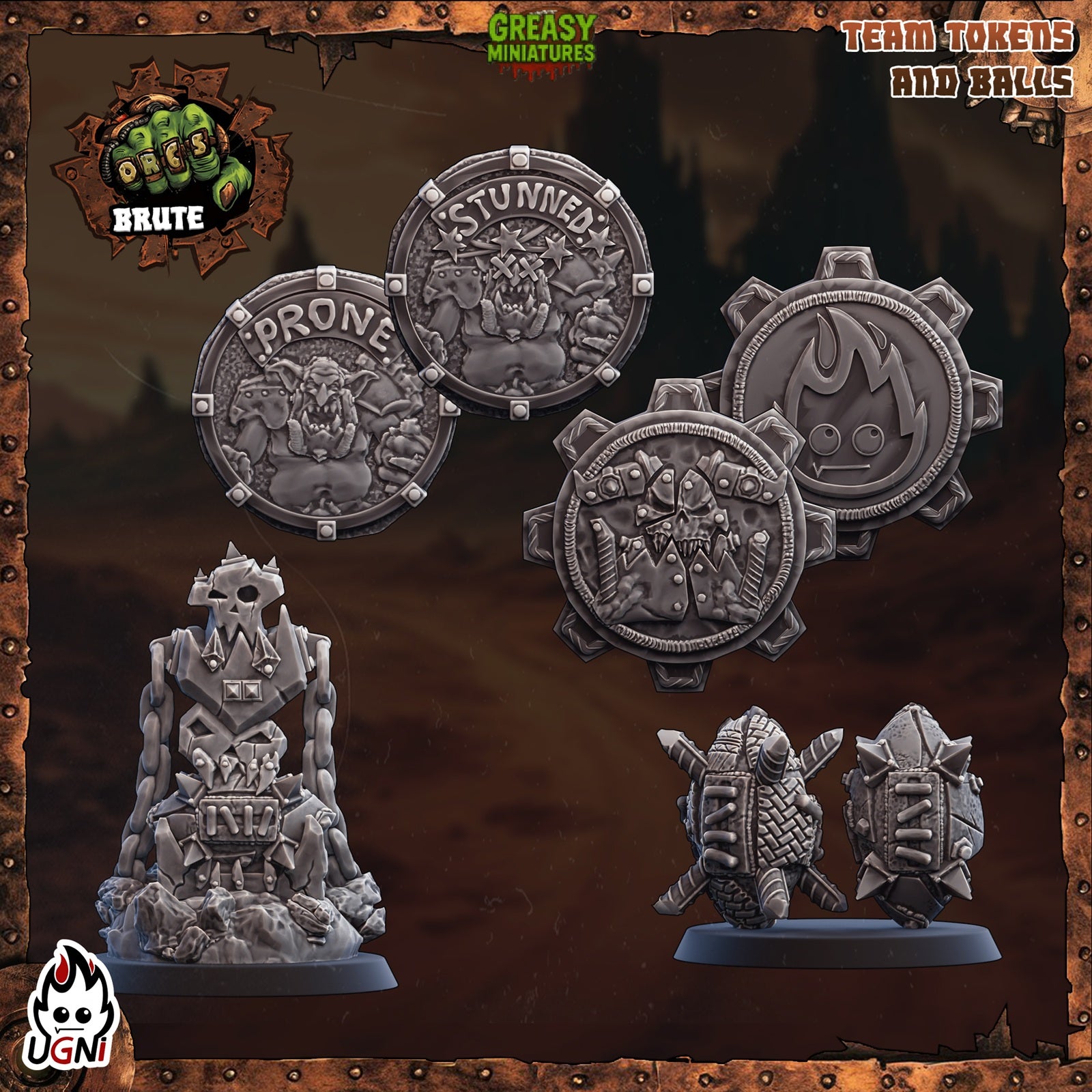 Brute Orc - Black Orc - Fantasy Football - Ugni Miniatures