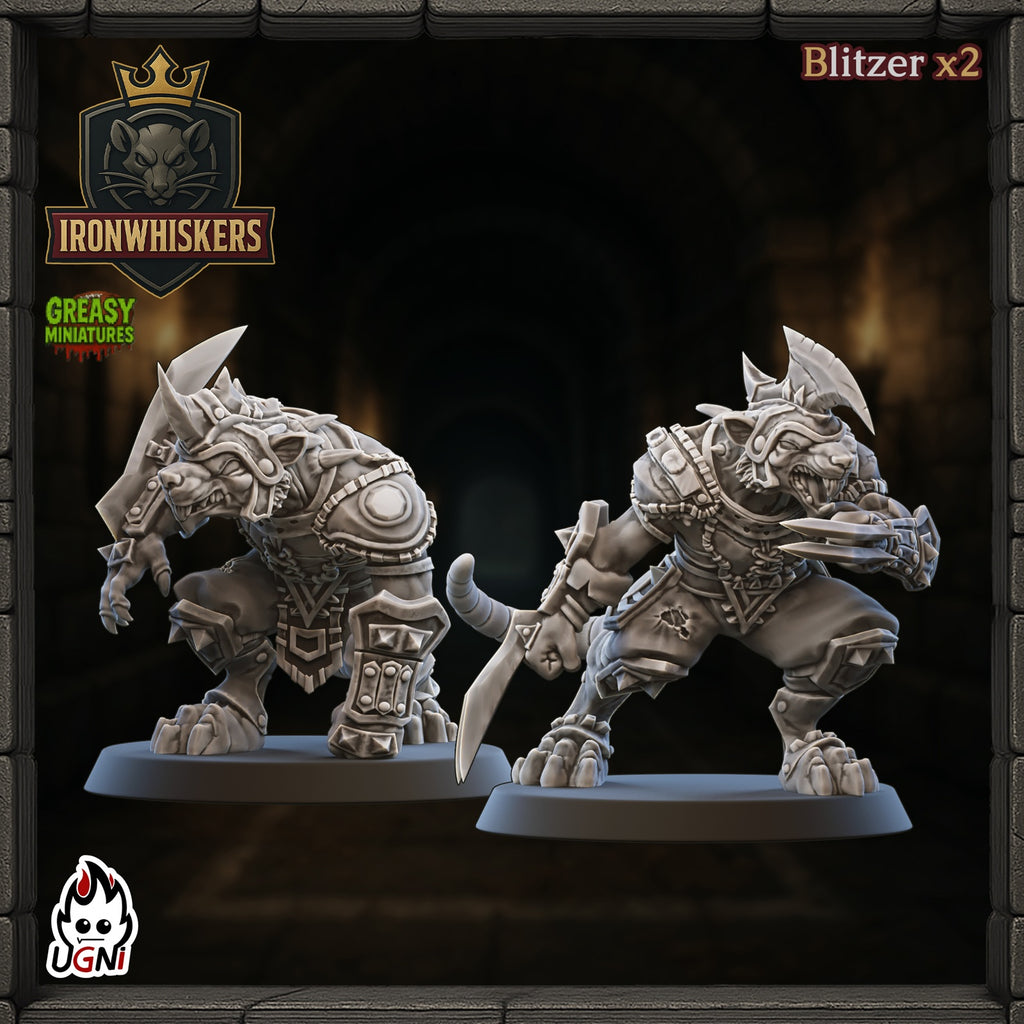 Ironwhiskers - Ratmen Team - Tabletop Wargaming Team - Ugni Miniatures