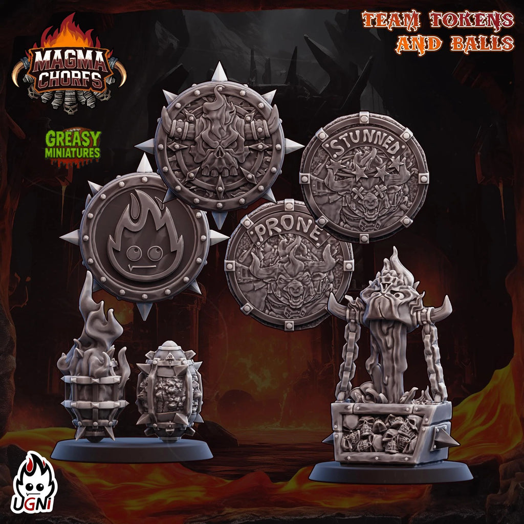 Magma Dwarfs - Chaos - And Support Staff - Chorfs - Tabletop Wargaming Team - Ugni Miniatures