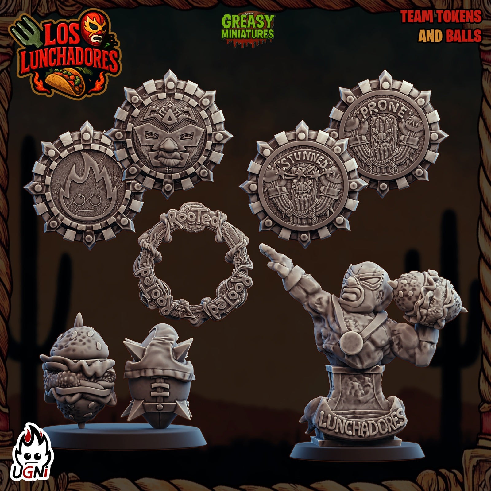Los Lunchadores - Tabletop Wargaming - Halfling Team - By Ugni Miniatures