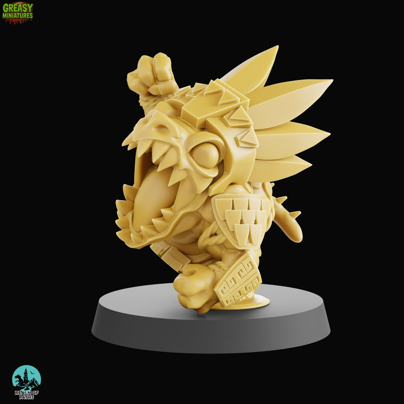 Chibi - Reptile Punch - Tabletop Wargaming Team - Lizardmen - By Realm Of Paths