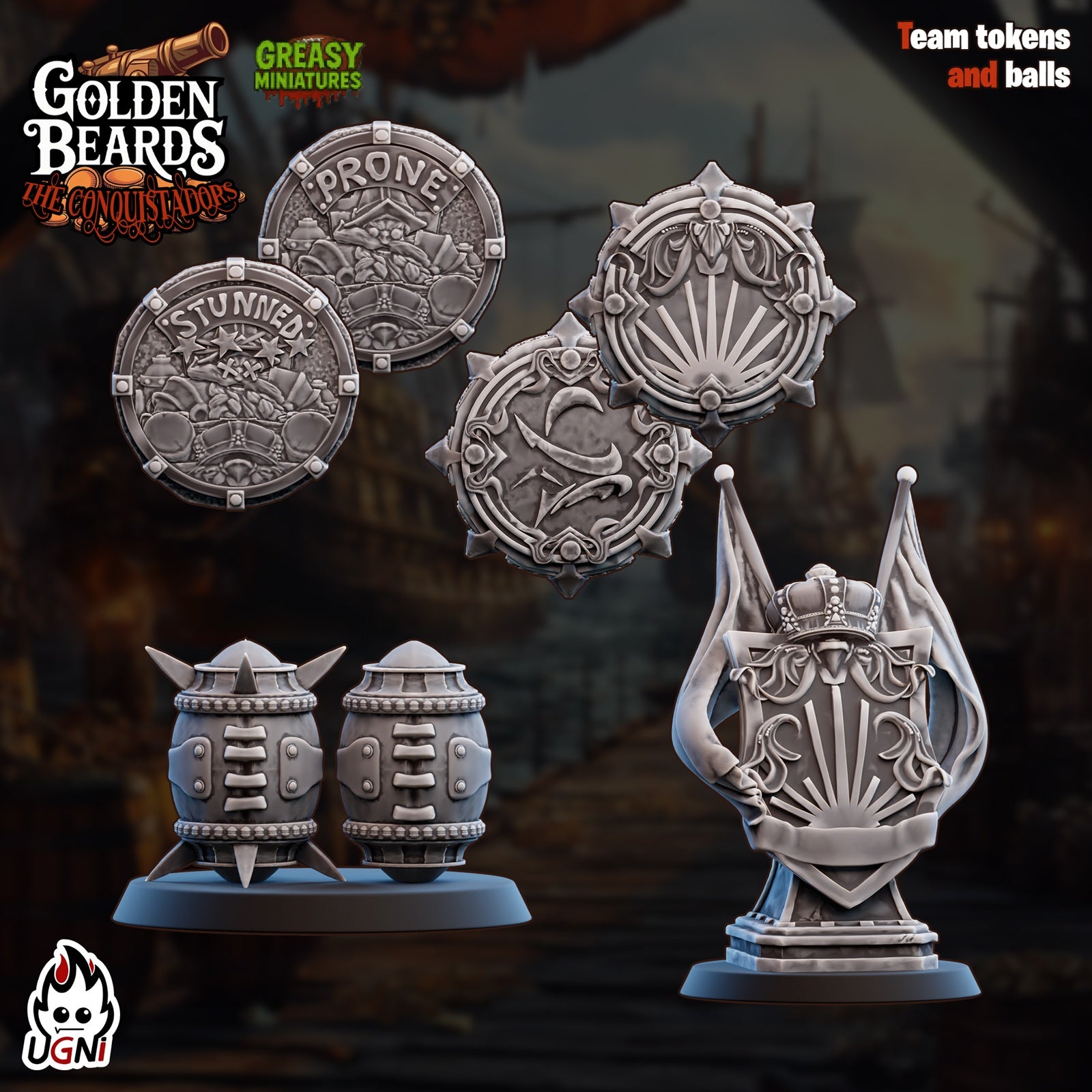 GoldenBeards - Dwarf Tabletop Wargaming Team - Ugni Miniatures - Conquistador Style