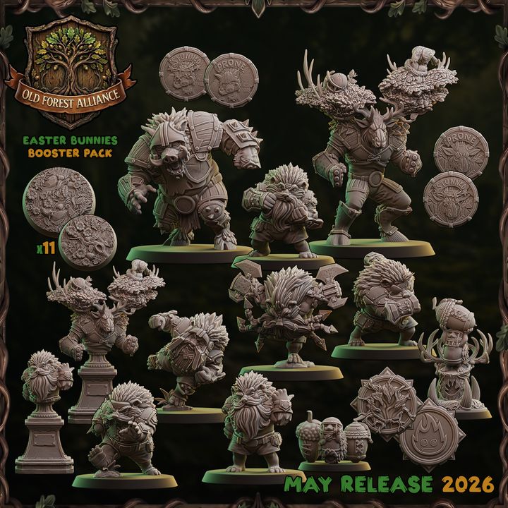 Easter Bunnies - Frog Proxy - Old Forest Alliance Booster - Fantasy Football - Wargaming Team By Ugni Miniatures