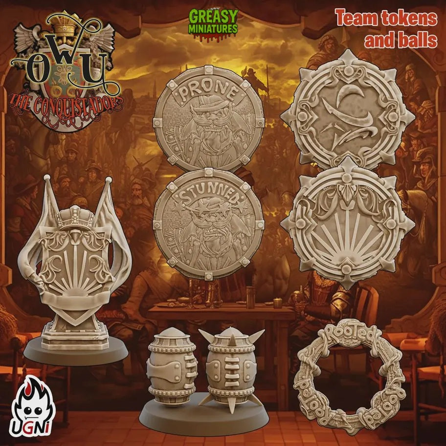 Lords of the Old Union Team + And Support Staff - Conquistador - Tabletop Wargaming - by UGNI Miniatures