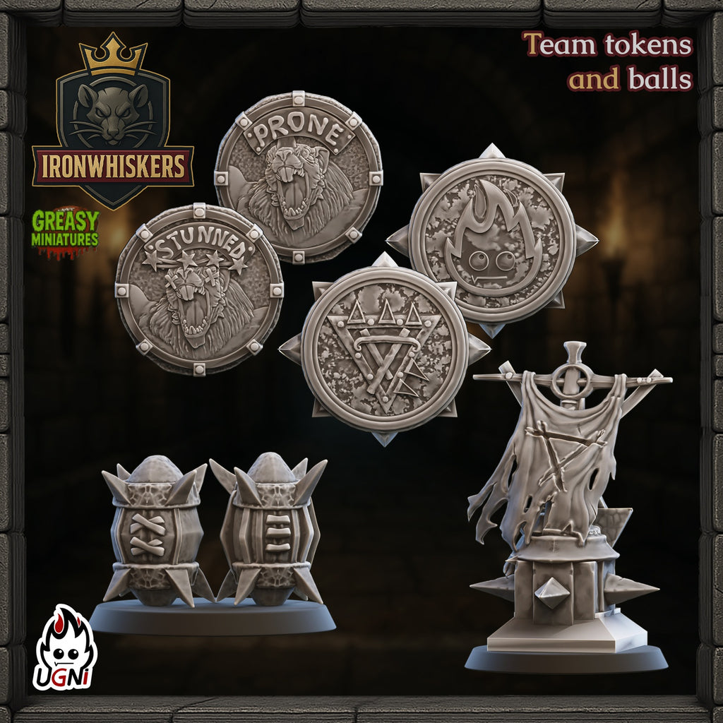 Ironwhiskers - Ratmen Team - Tabletop Wargaming Team - Ugni Miniatures
