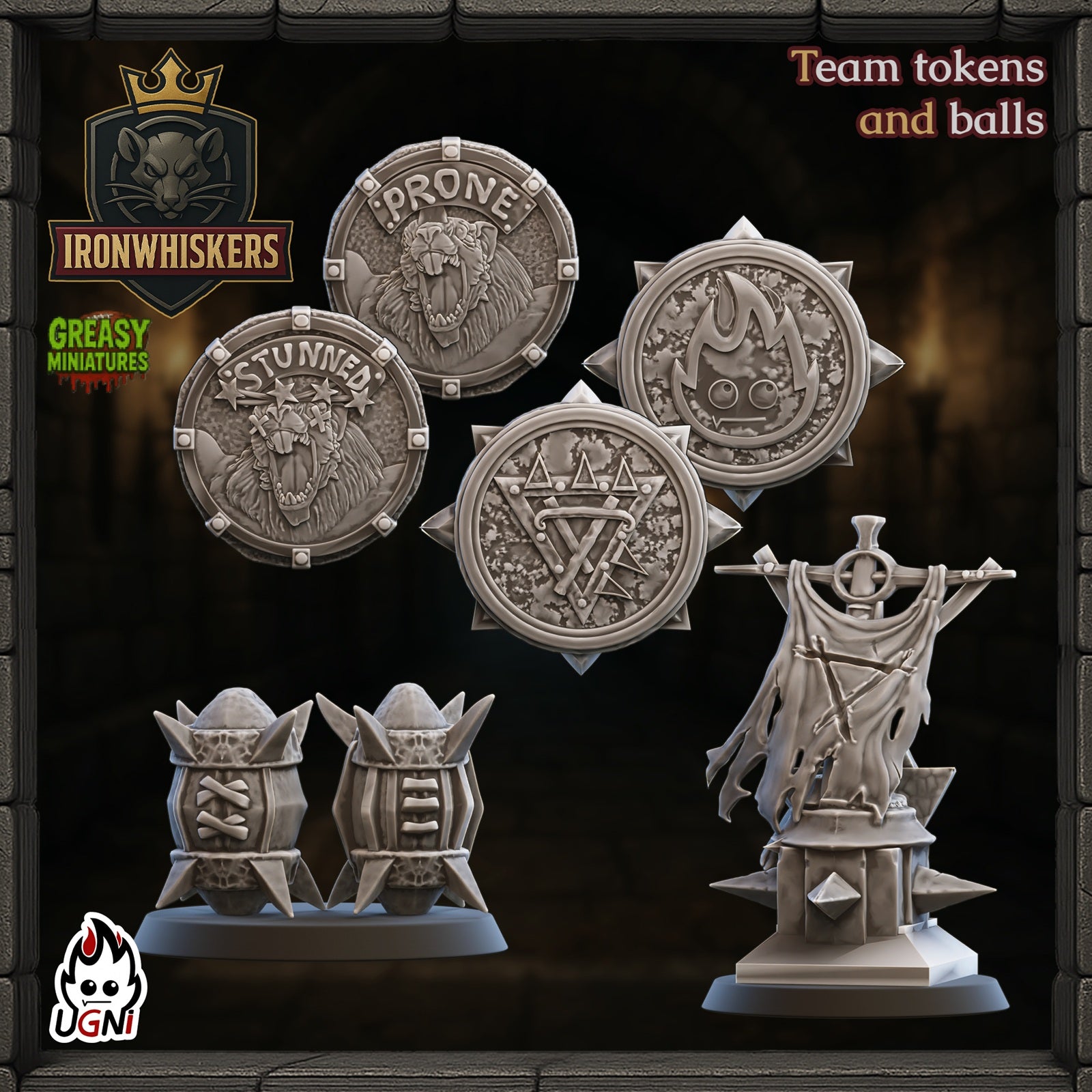 Ironwhiskers - Ratmen Team - Tabletop Wargaming Team - Ugni Miniatures