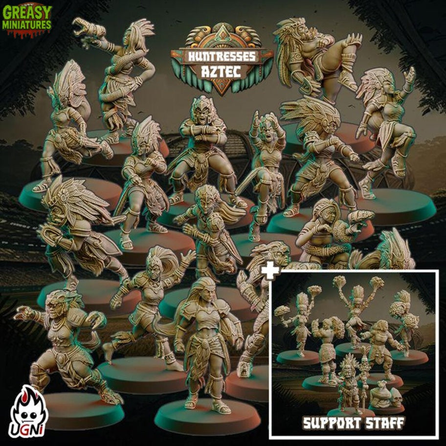 Huntresses Aztec - Amazon - Tabletop Wargaming Team - Ugni Miniatures - Resin Miniature