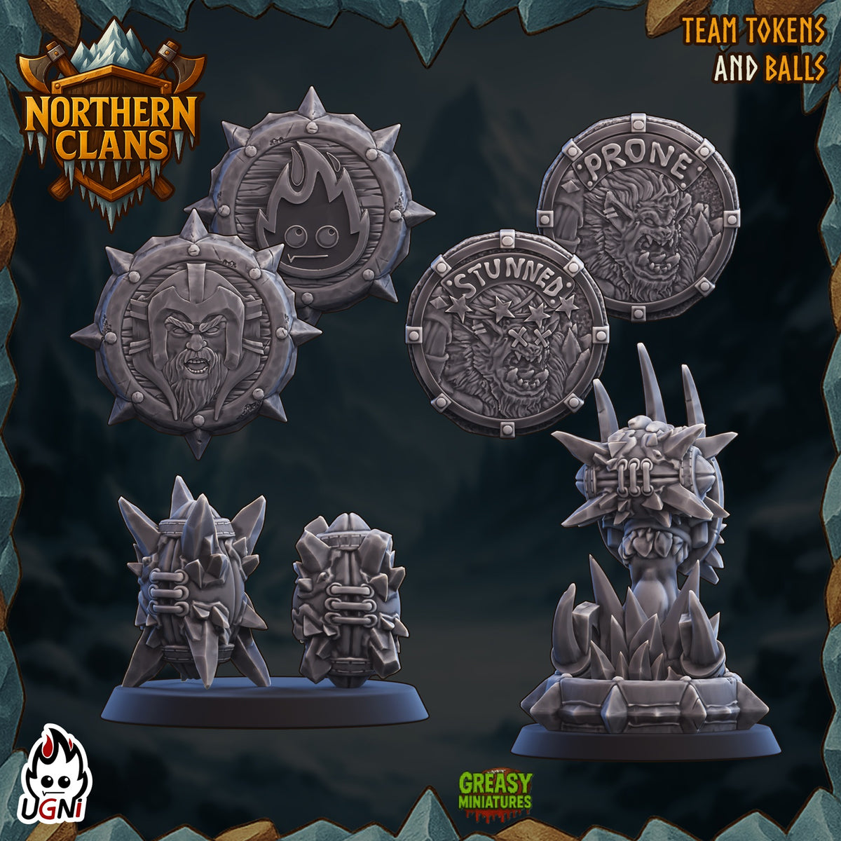 Northern Clans - Norsemen - Tabletop Wargaming Team By UGNI Miniatures