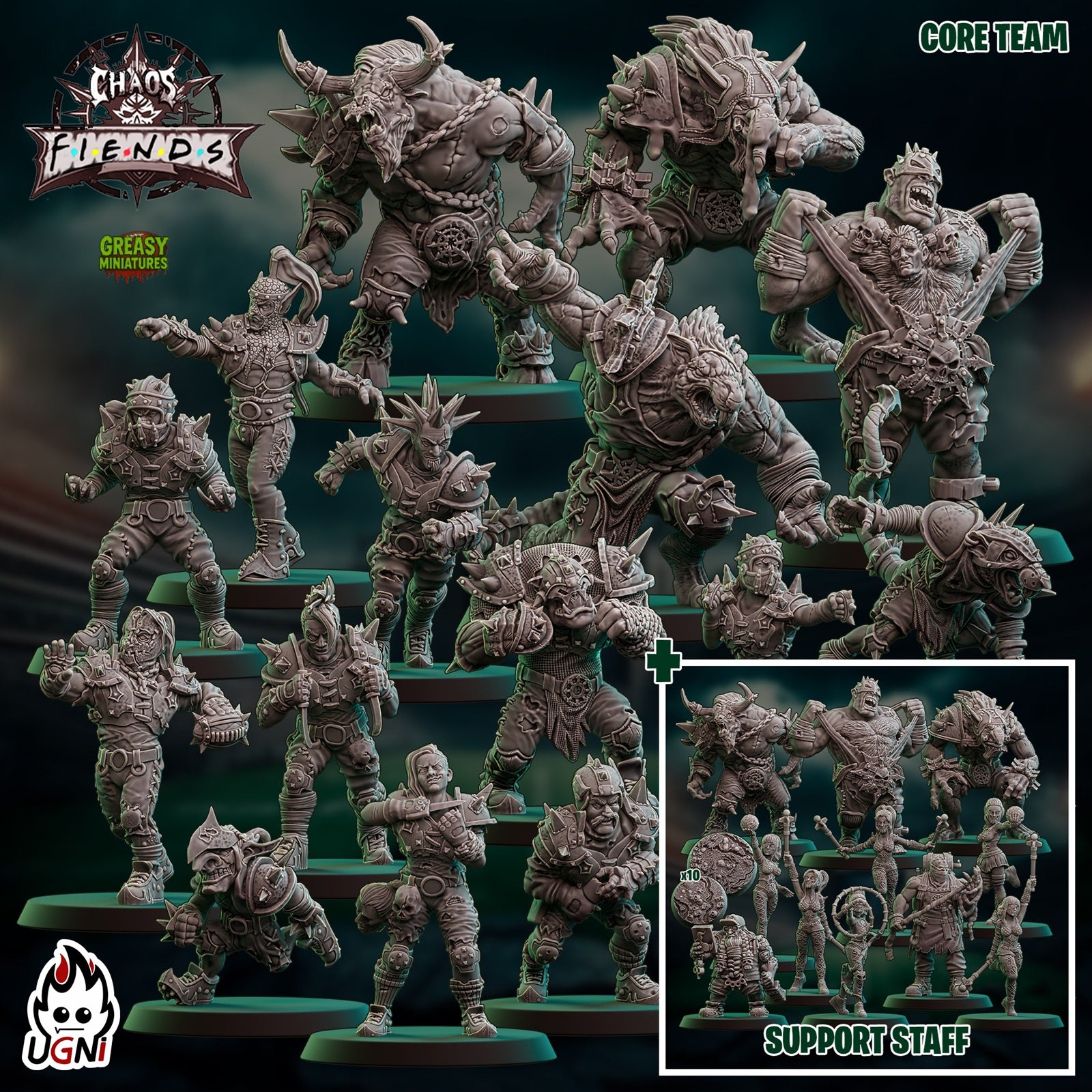Fiends of Chaos Team - (Renegades) - Tabletop Wargaming - Ugni Miniatures