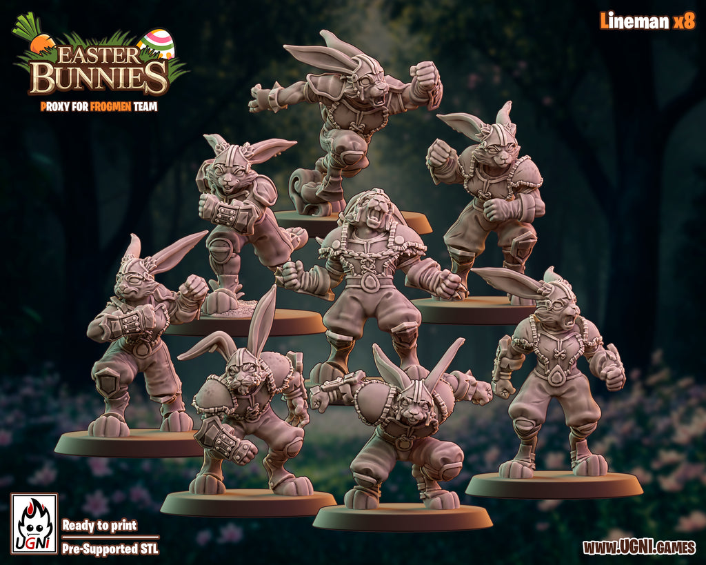 Easter Bunnies - Frog Proxy - Old Forest Alliance Booster - Fantasy Football - Wargaming Team By Ugni Miniatures