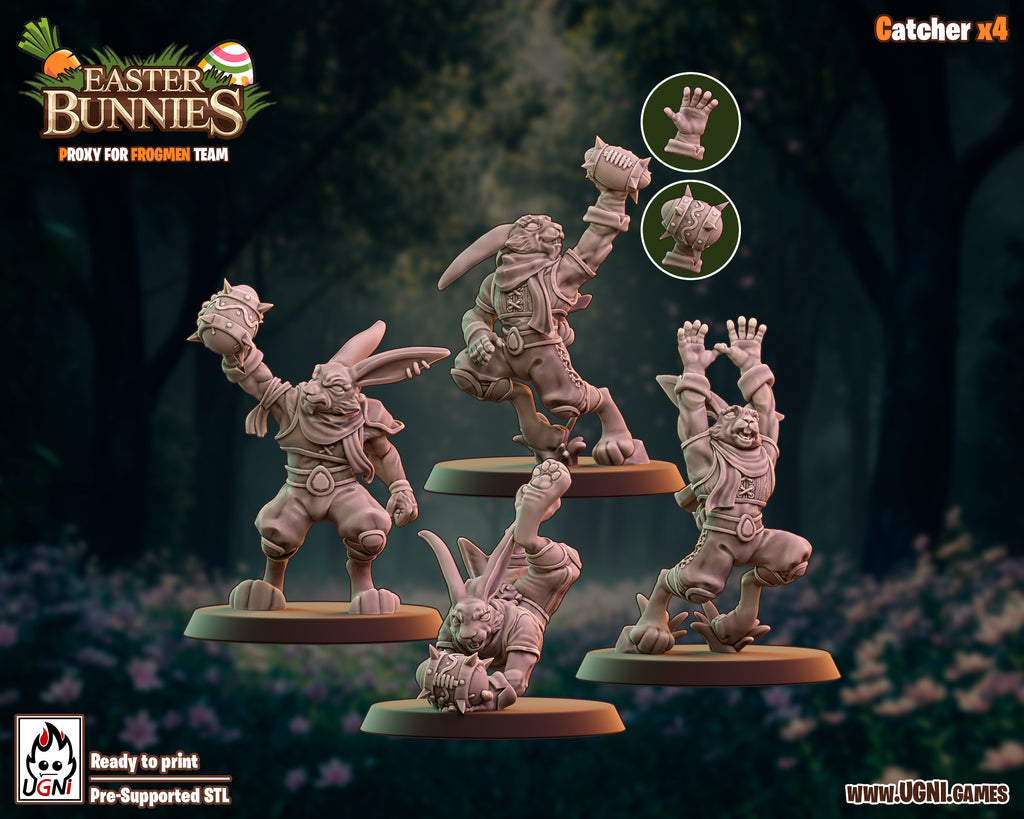 Easter Bunnies - Frog Proxy - Old Forest Alliance Booster - Fantasy Football - Wargaming Team By Ugni Miniatures