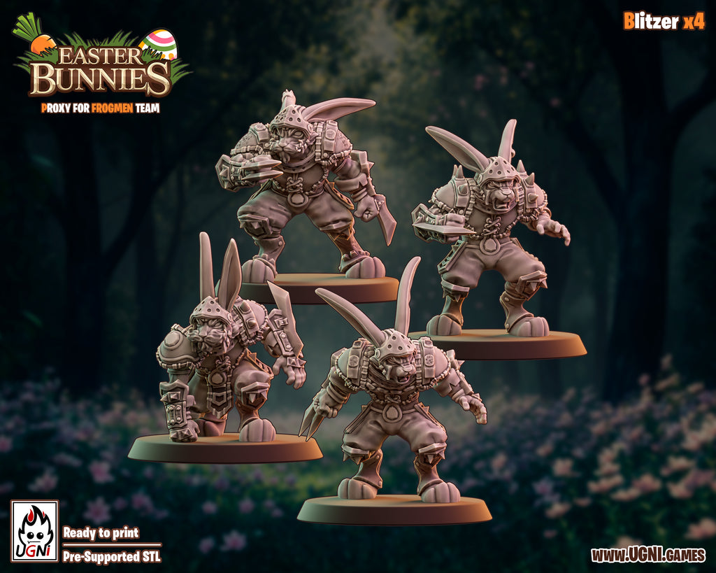 Easter Bunnies - Frog Proxy - Old Forest Alliance Booster - Fantasy Football - Wargaming Team By Ugni Miniatures